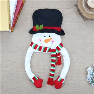 Scarf Snowman Doll With Hands Christmas Tree Hat Party Decorative Accessory Small Size XT19854