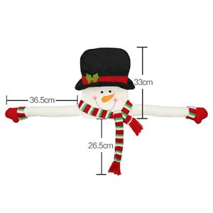 Scarf Snowman Doll With Hands Christmas Tree Hat Party Decorative Accessory Small Size XT19854