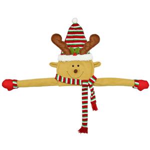 Scarf Elk Doll With Hands Christmas Tree Hat Party Decorative Accessory Small Size XT19855