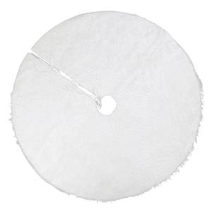 Christmas Tree Skirt White Faux Fur 78cm Dinner Party Decoration XT19908