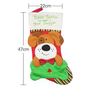 Christmas Doggie Stocking Gift for Pets Dinner Party Tree Decoration XT19905
