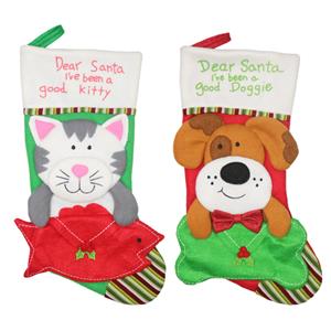 Christmas Doggie Stocking Gift for Pets Dinner Party Tree Decoration XT19905