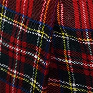 Men's Vintage Classic Red Plaid Pleated Skirt Mid Waist N22675