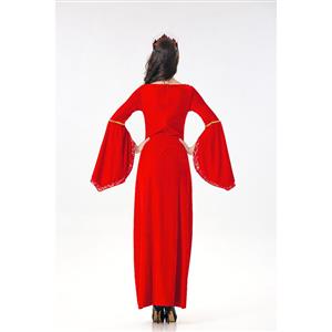 Classical Red Renaissance Beauty Adult Halloween Cosplay Costumes N17992