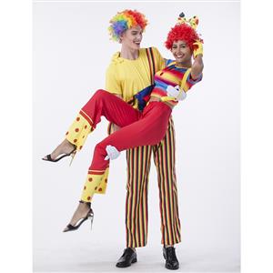 Funny Circus Clown Adult Couple Costume N14769