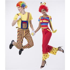 Funny Circus Clown Adult Couple Costume N14769