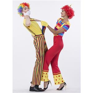 Funny Circus Clown Adult Couple Costume N14769