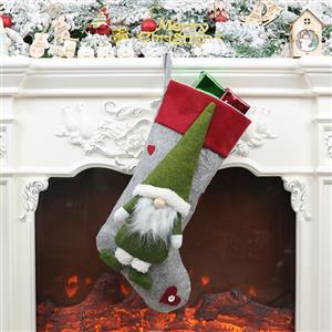 Cute Faceless Santa Christmas Socks Gift Bag Ornament Accessory XT19834