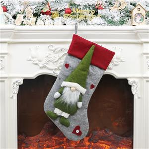 Cute Faceless Santa Christmas Socks Gift Bag Ornament Accessory XT19834