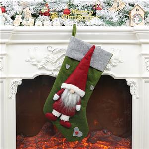 Cute Faceless Santa Christmas Socks Gift Bag Ornament Accessory XT19835