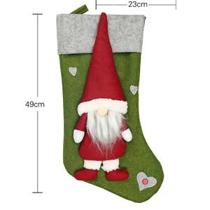 Cute Faceless Santa Christmas Socks Gift Bag Ornament Accessory XT19835