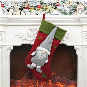 Cute Faceless Santa Christmas Socks Gift Bag Ornament Accessory XT19836