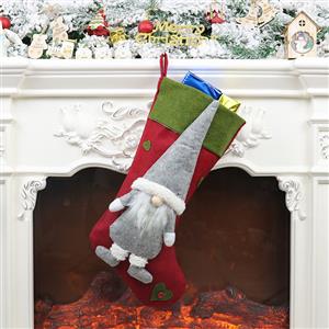 Cute Faceless Santa Christmas Socks Gift Bag Ornament Accessory XT19836