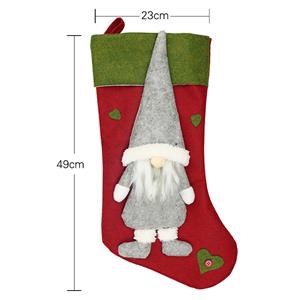 Cute Faceless Santa Christmas Socks Gift Bag Ornament Accessory XT19836