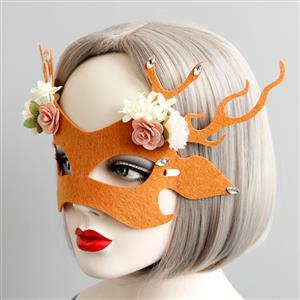 Princess Elk Masquerade Party Animal Half Mask MS12993