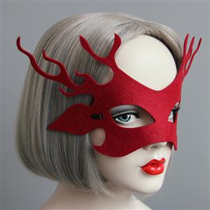 Red Elk Masquerade Party Animal Half Mask MS12994