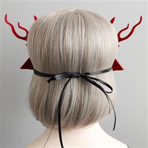 Red Elk Masquerade Party Animal Half Mask MS12994