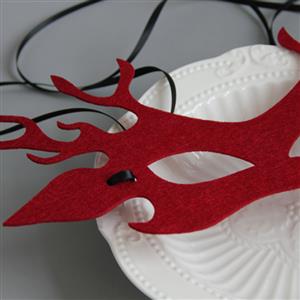 Red Elk Masquerade Party Animal Half Mask MS12994