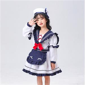 5Pcs Cute Japanese Navy Lolita Children Suit Halloween Cosplay Costume N22693