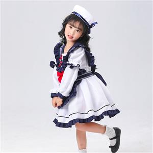 5Pcs Cute Japanese Navy Lolita Children Suit Halloween Cosplay Costume N22693