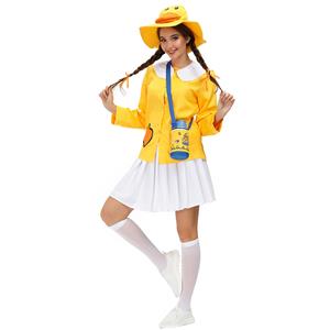 5Pcs Women's Cute Little Yellow Duck Long Sleeve Tops Skirt Suit Adult Cosplay Costume N20803