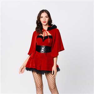 Cute Red Christmas Mini Holiday Dress XT22524