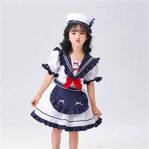 4Pcs Cute Japanese Navy Lolita Children Suit Halloween Cosplay Costume N22692