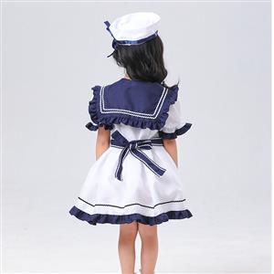 4Pcs Cute Japanese Navy Lolita Children Suit Halloween Cosplay Costume N22692