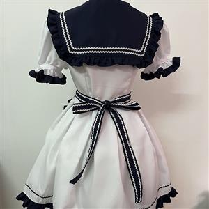 4Pcs Cute Japanese Navy Lolita Suit Schoolgirl Halloween Cosplay Costume N22573