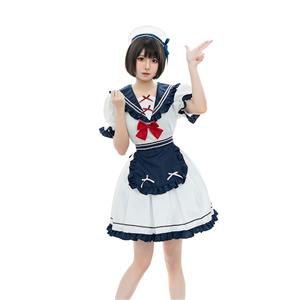 4Pcs Cute Japanese Navy Lolita Suit Schoolgirl Halloween Cosplay Costume N22573