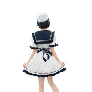 4Pcs Cute Japanese Navy Lolita Suit Schoolgirl Halloween Cosplay Costume N22573