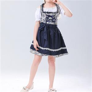 2Pcs Cute Girl Short Sleeve Wide Straps Dress Suit Children Costume N22829