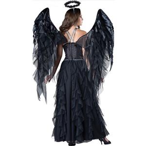 Deluxe Adult Noble Elegant Fallen Angel Halloween Fancy Ball Cosplay Costume with Wing N18247