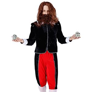 Men's Ancient Crazy Exorcist Jacket and Pants Adult Drama Halloween Cosplay Costume N19482