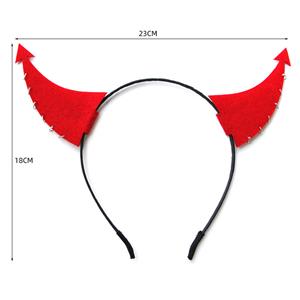 Sexy Red Monster Horns with Rings Halloween Party Cosplay Anime Decorations Headband J21532