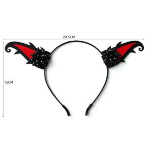 Gothic Demon's Horns with Beads Halloween Party Decorations Headband J21520