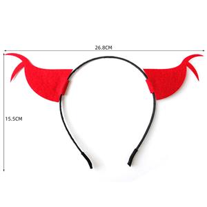 Gothic Red Demon's Horns Halloween Party Devil Decorations Headband J21521