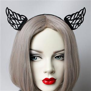 Sexy Black Demon's Horns Halloween Party Nightclub Dancing Decorations Headband J21523