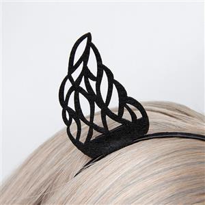 Sexy Black Demon's Horns Halloween Party Nightclub Dancing Decorations Headband J21523