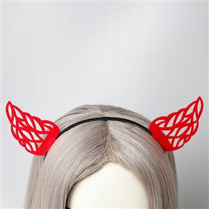 Sexy Red Demon's Horns Halloween Nightclub Dancing Birthday Party Decorations Headband J21524