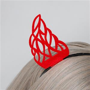 Sexy Red Demon's Horns Halloween Nightclub Dancing Birthday Party Decorations Headband J21524