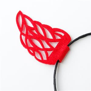 Sexy Red Demon's Horns Halloween Nightclub Dancing Birthday Party Decorations Headband J21524