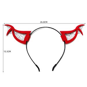 Sexy Red Demon's Horns Monster Halloween Party Nightclub Decorations Headband J21526