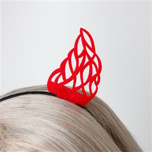 Sexy Black and Red Demon's Horns Monster Halloween Party Nightclub Decorations Headband J21527