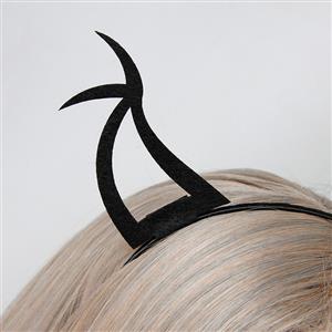 Sexy Black and Red Demon's Horns Monster Halloween Party Club Decorations Headband J21528