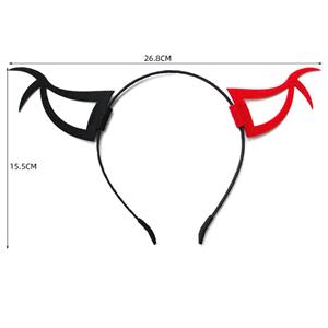 Sexy Black and Red Demon's Horns Monster Halloween Party Club Decorations Headband J21528