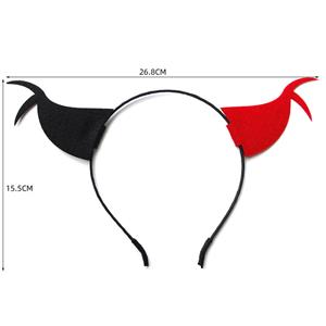 Sexy Black and Red Monster Horns Halloween Party Nightclub Decorations Headband J21529