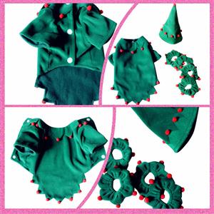 Christmas Elf Dog Costume XT12356