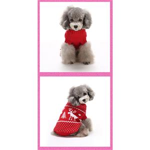 Christmas Themed Festive Reindeer Dog Sweater N12275