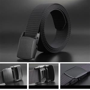 Men's Durable Nylon Strong POM Buckle Cincher Outdoor Adjustable Sports Casual Waist Belt N20146